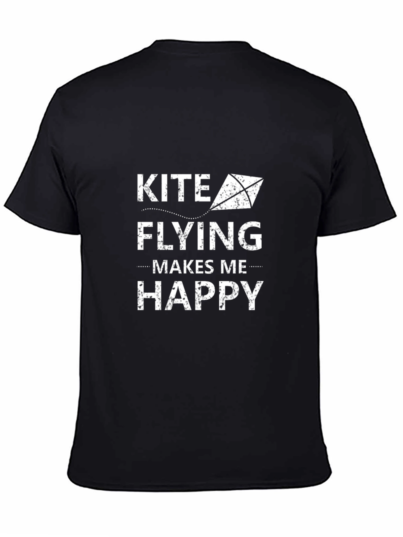 Camiseta Negra: Kite Flying Makes Me Happy