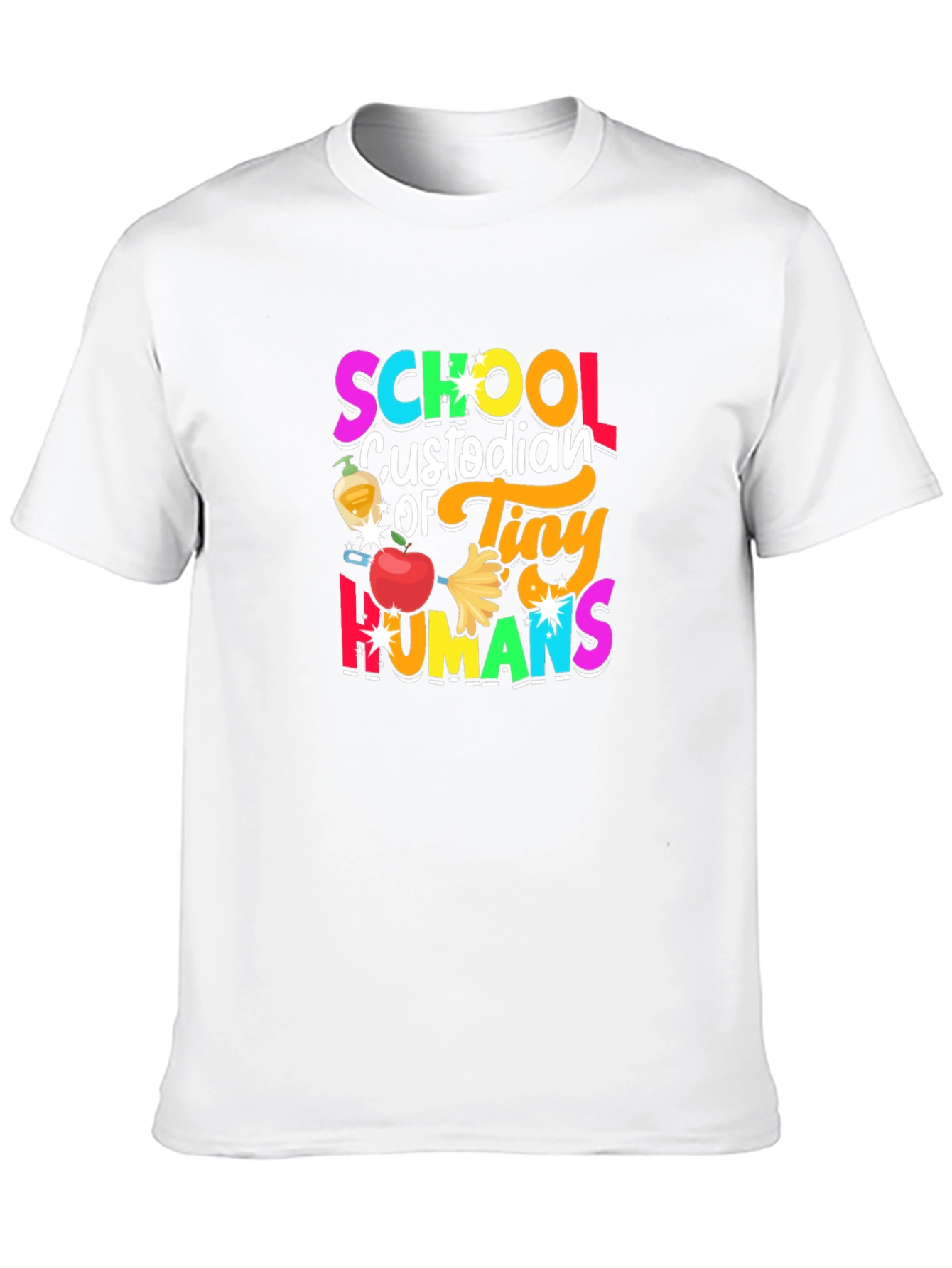 Camiseta Negra Custodio Escolar de Humanos Pequeños