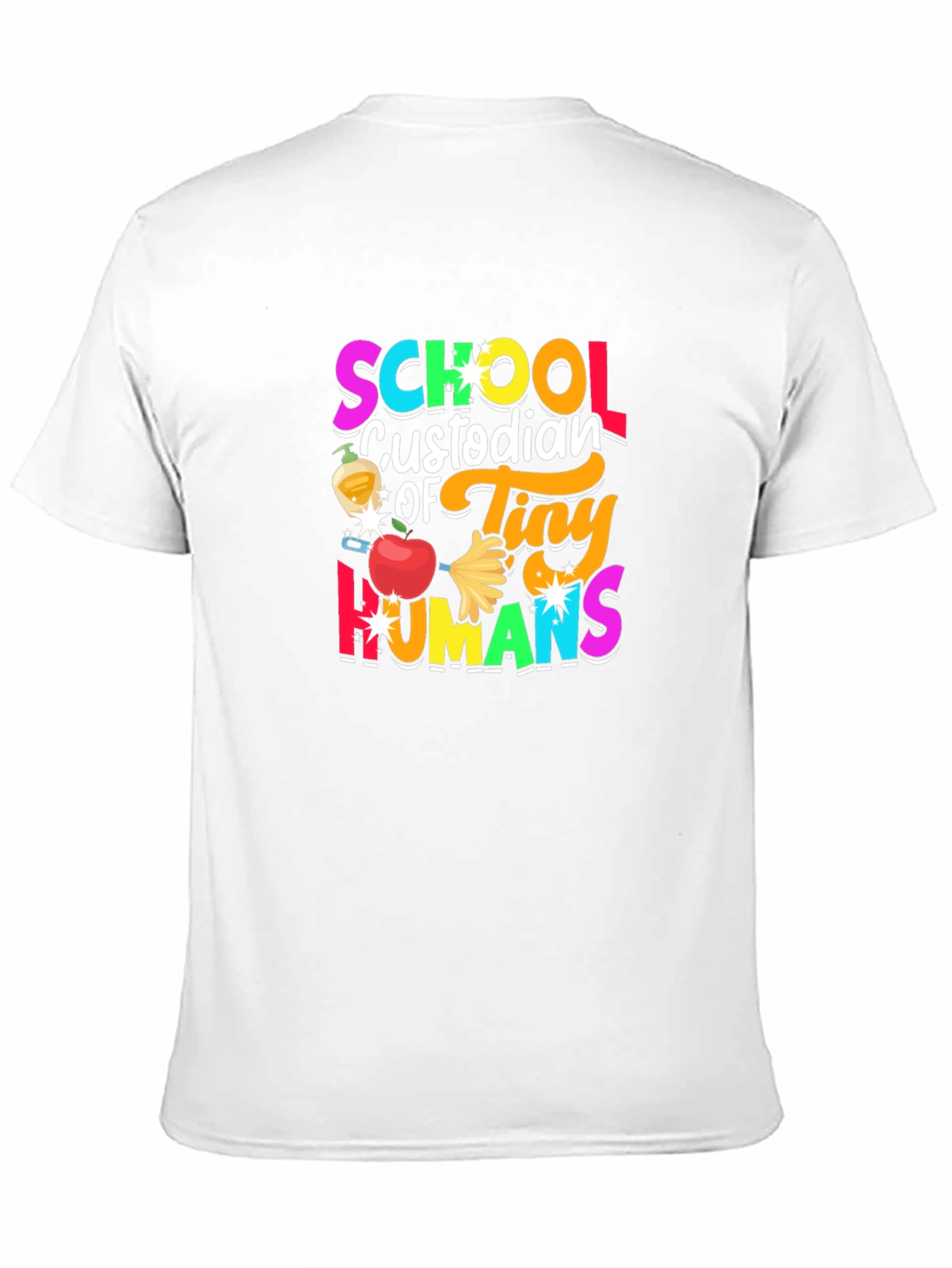 Camiseta Negra Custodio Escolar de Humanos Pequeños
