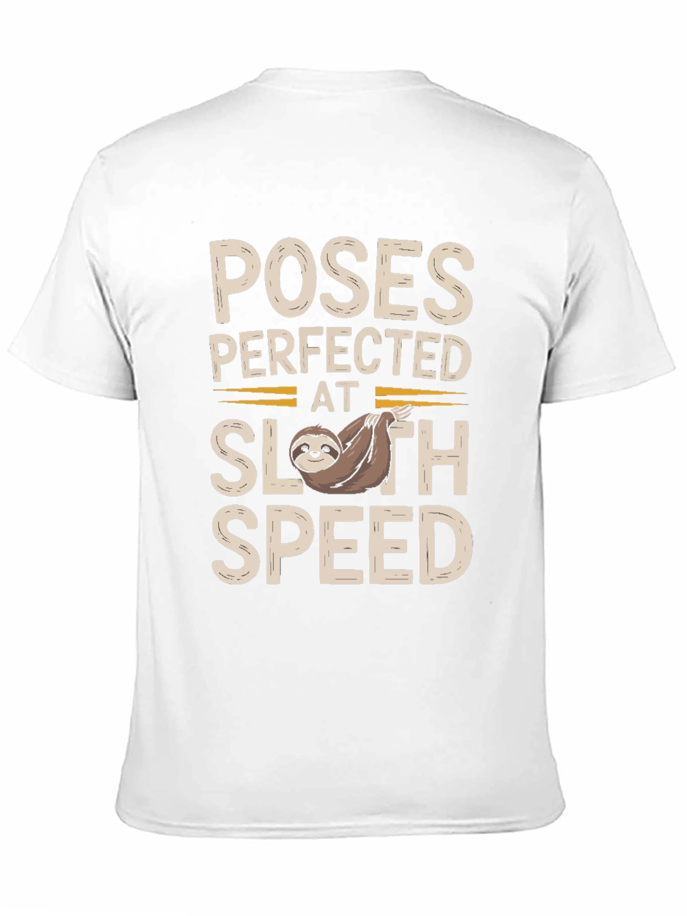 Camiseta Negra con Diseño de Perezoso - Poses Perfectas