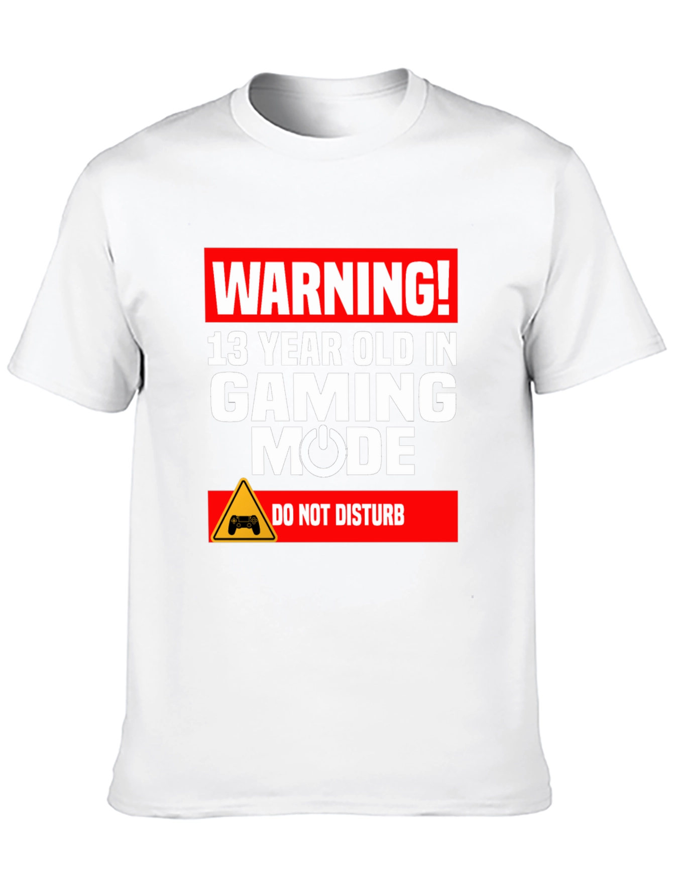 Camiseta Negra: Warning! Gaming Mode - No Molestar