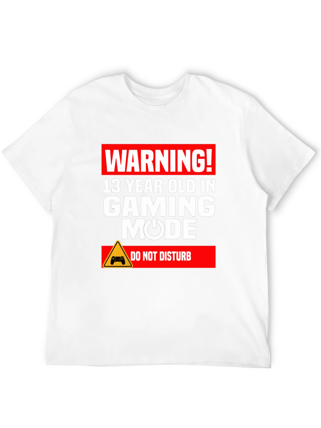 Camiseta Negra: Warning! Gaming Mode - No Molestar