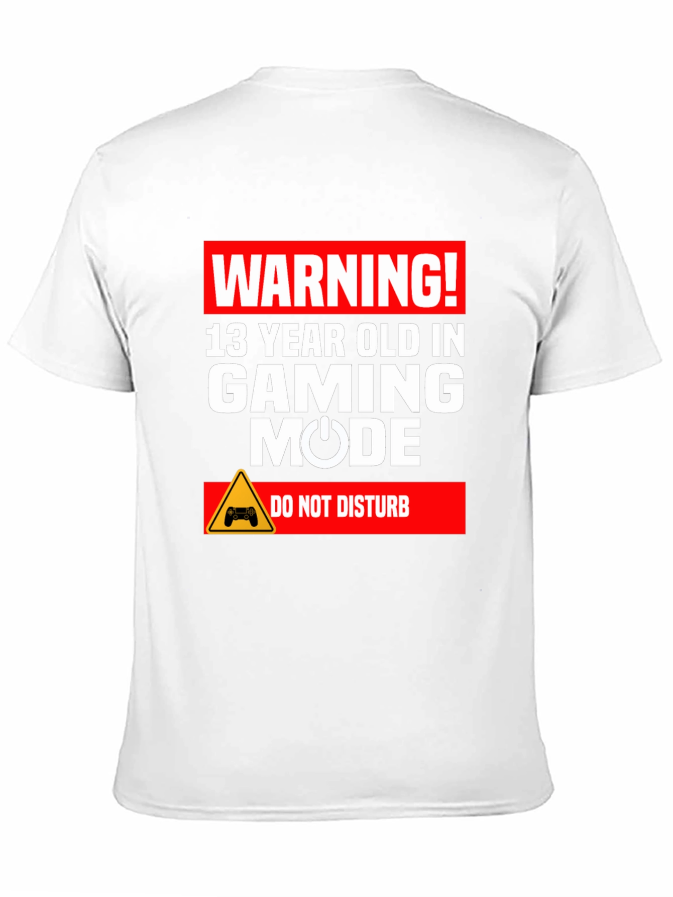 Camiseta Negra: Warning! Gaming Mode - No Molestar
