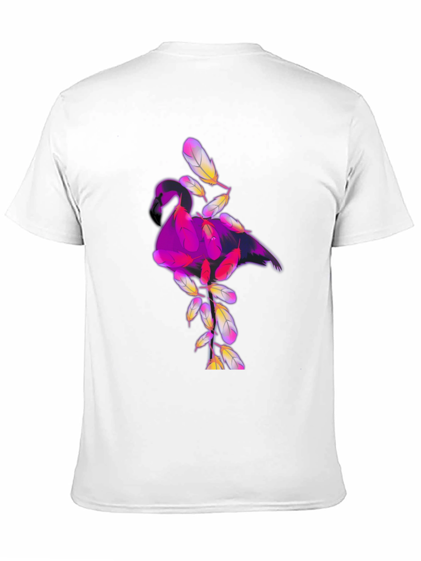 Camiseta Negra con Diseño de Flamenco Abstracto