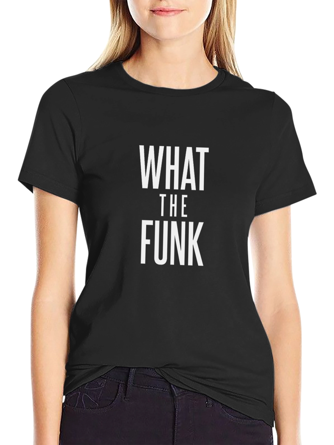 Camiseta Negra Hombre - What The Funk