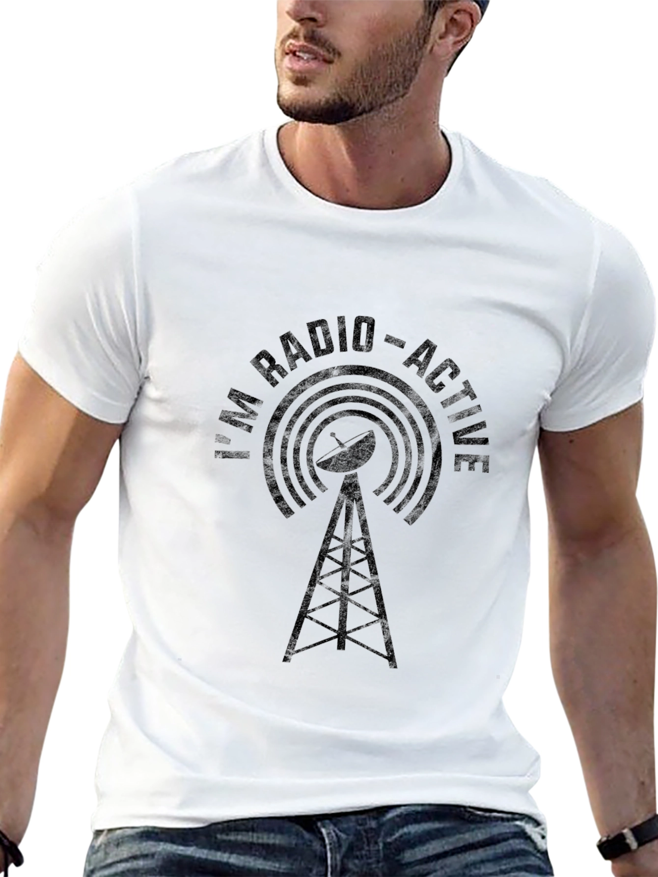 Camiseta Negra Soy Radio-Activo Hombre