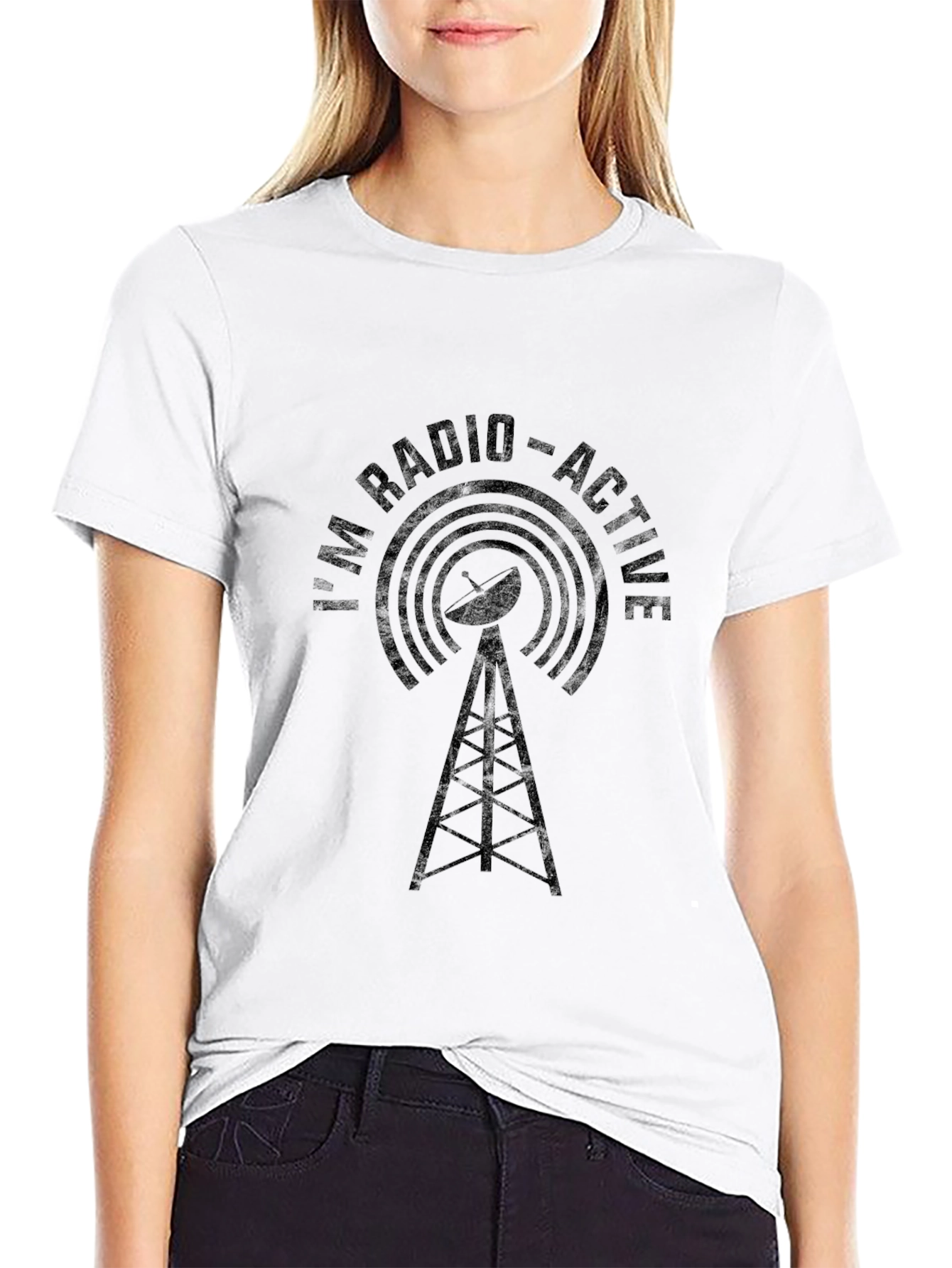 Camiseta Negra Soy Radio-Activo Hombre