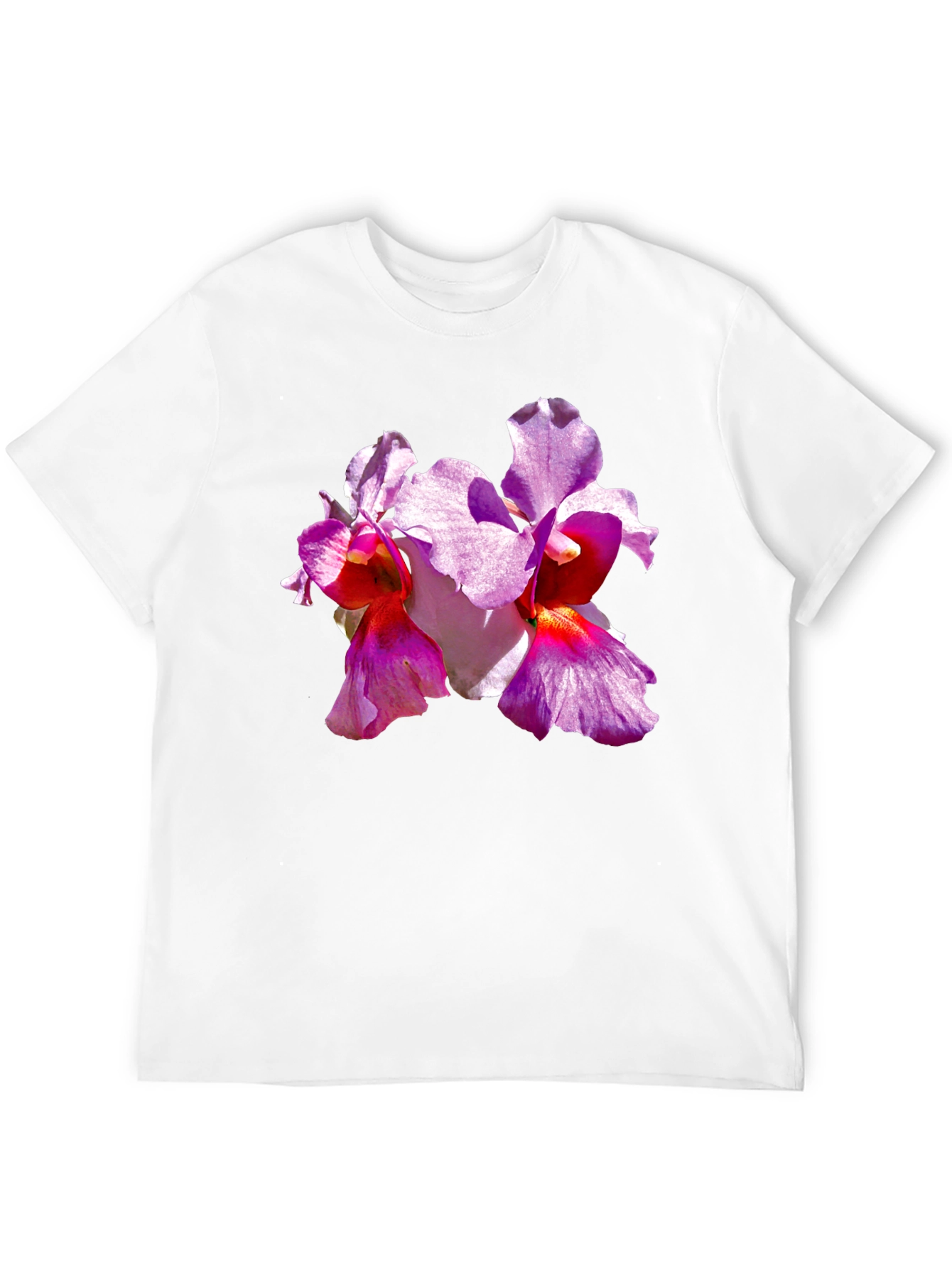 Camiseta Negra con Orquídeas