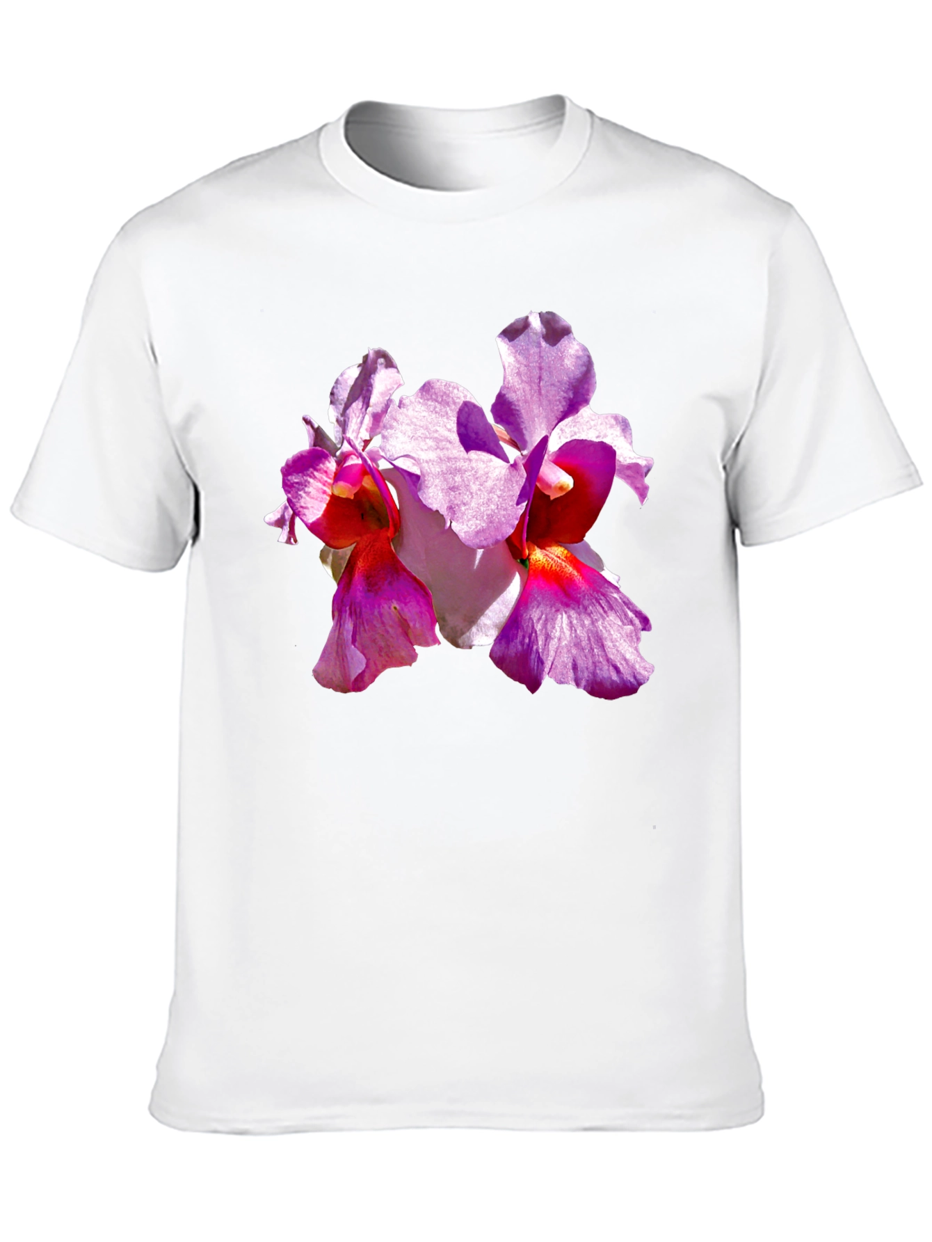 Camiseta Negra con Orquídeas