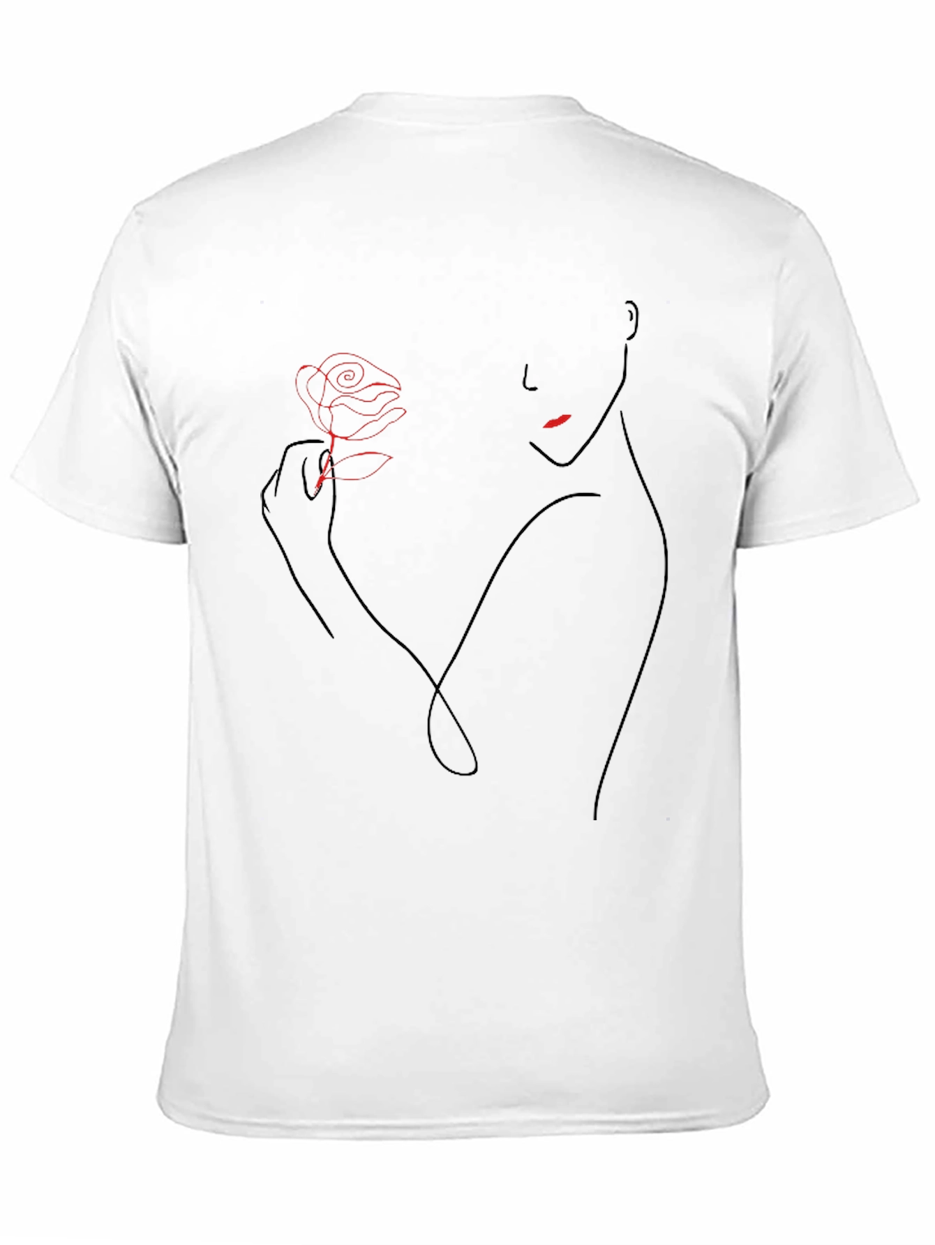Camiseta Negra con Diseño Floral Abstracto para Hombre