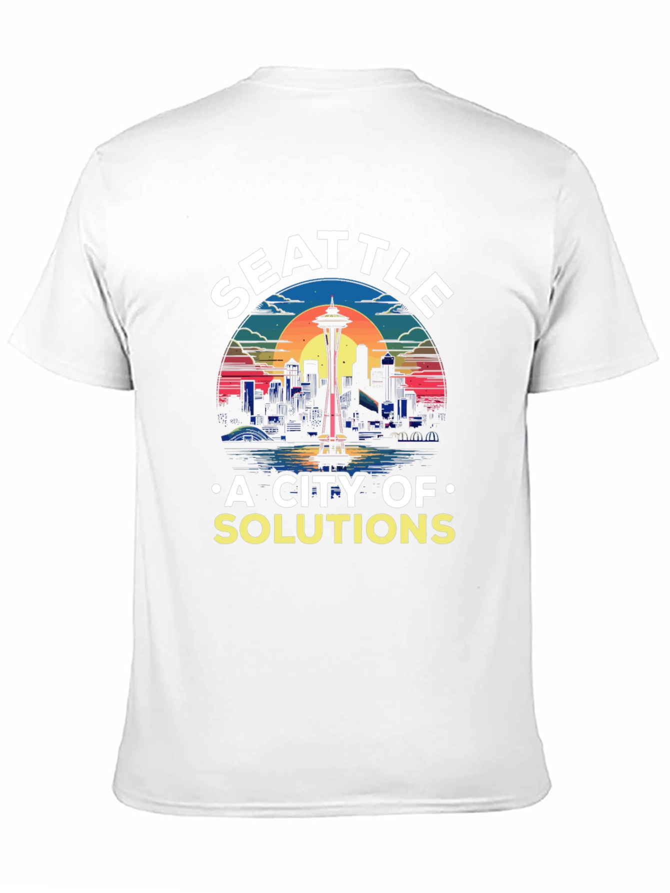 Camiseta Seattle: Ciudad de Soluciones con Diseño Retro