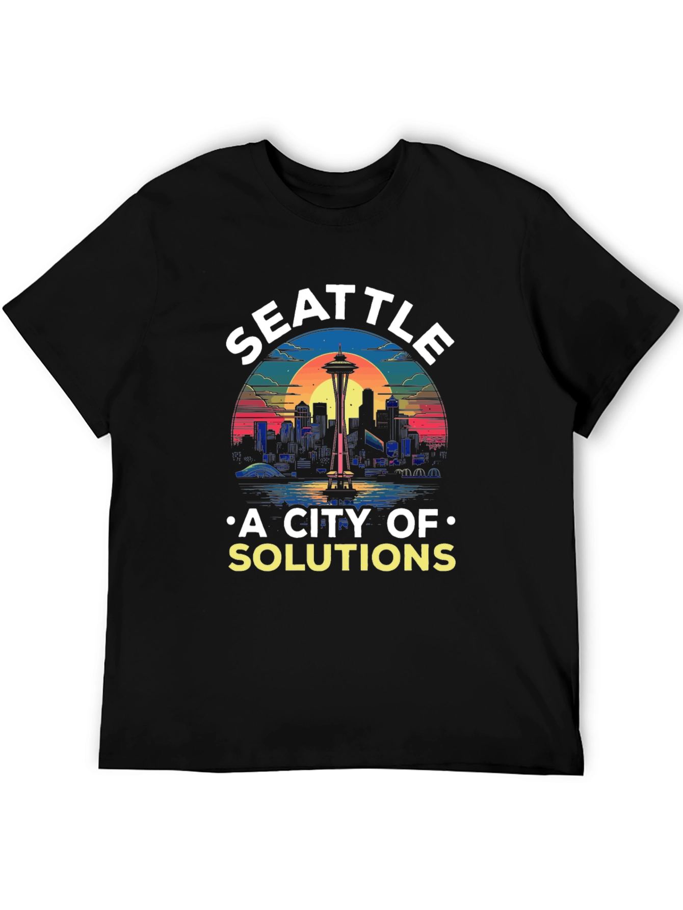 Camiseta Seattle: Ciudad de Soluciones con Diseño Retro