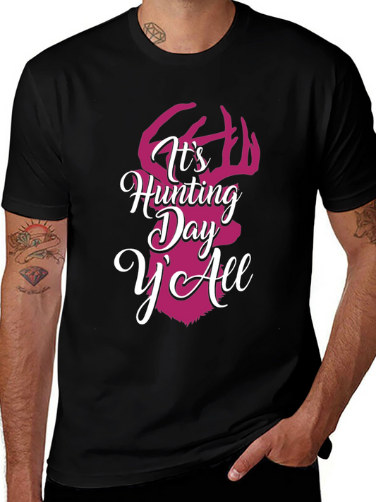 Camiseta Negra con Diseño de Caza