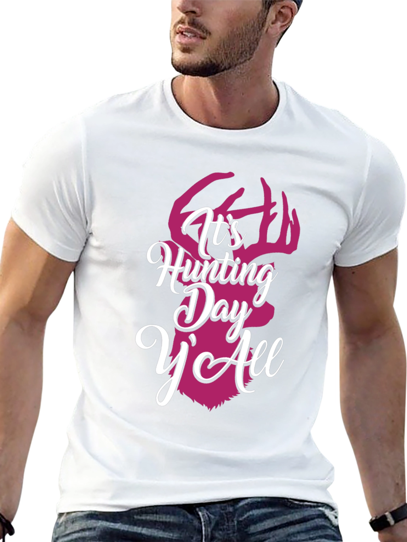 Camiseta Negra con Diseño de Caza