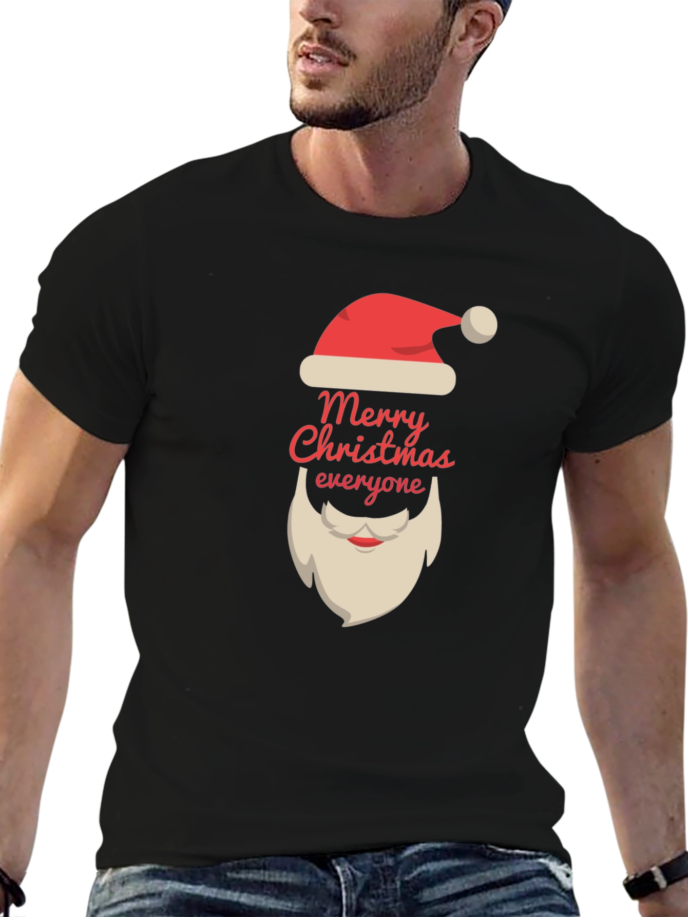 Camiseta Negra Navideña - Feliz Navidad a Todos