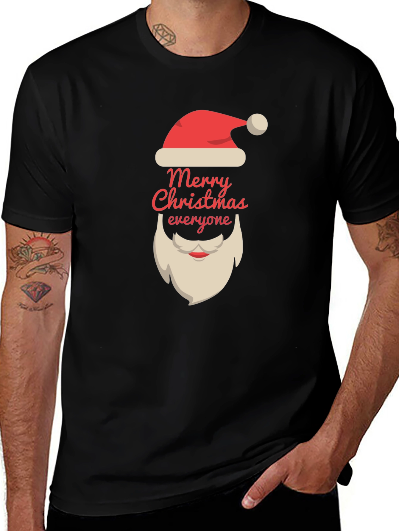Camiseta Negra Navideña - Feliz Navidad a Todos