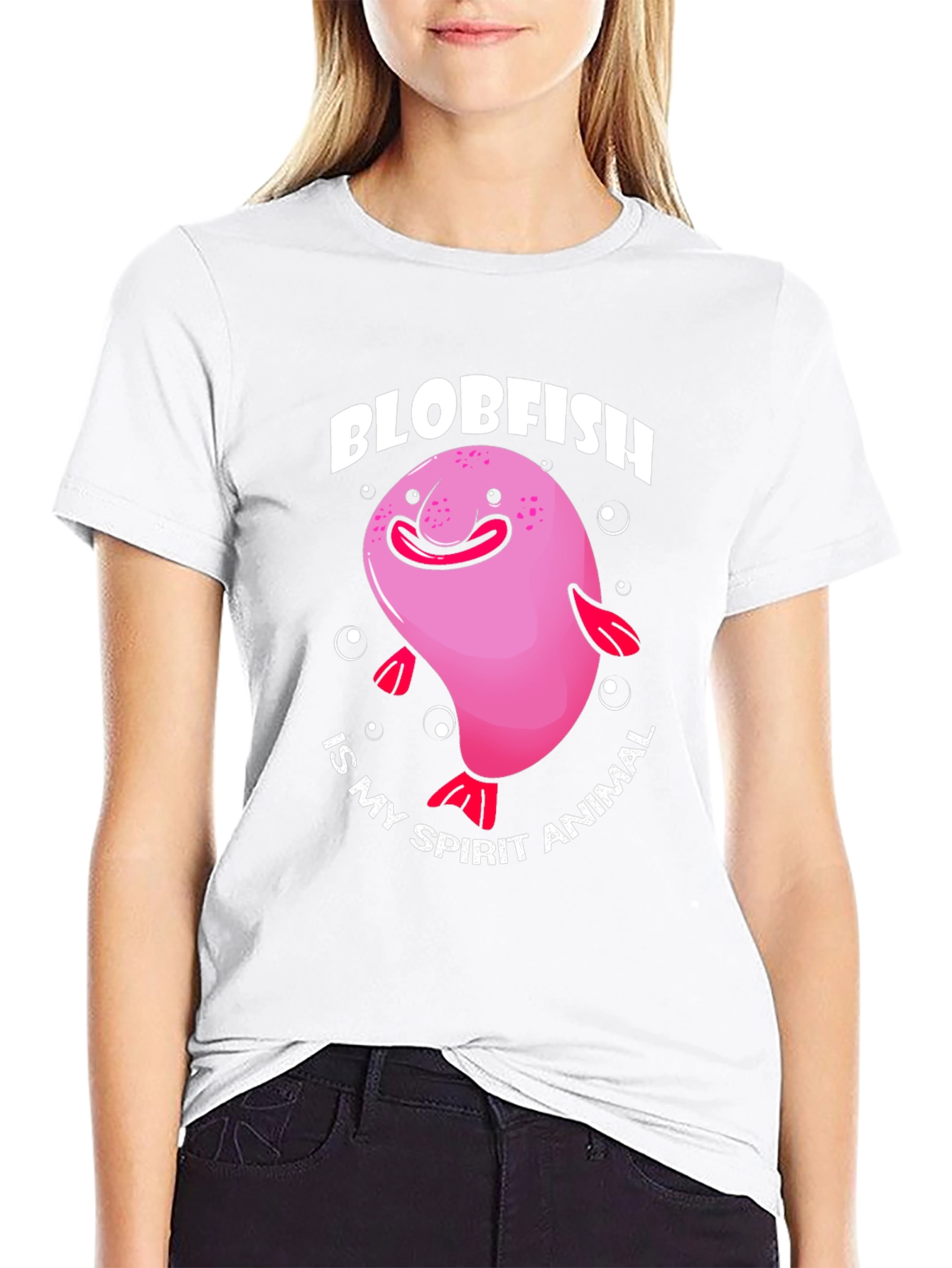 Camiseta Negra con Diseño de Pez Borrón