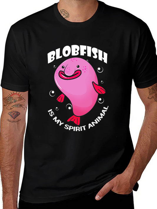 Camiseta Negra con Diseño de Pez Borrón