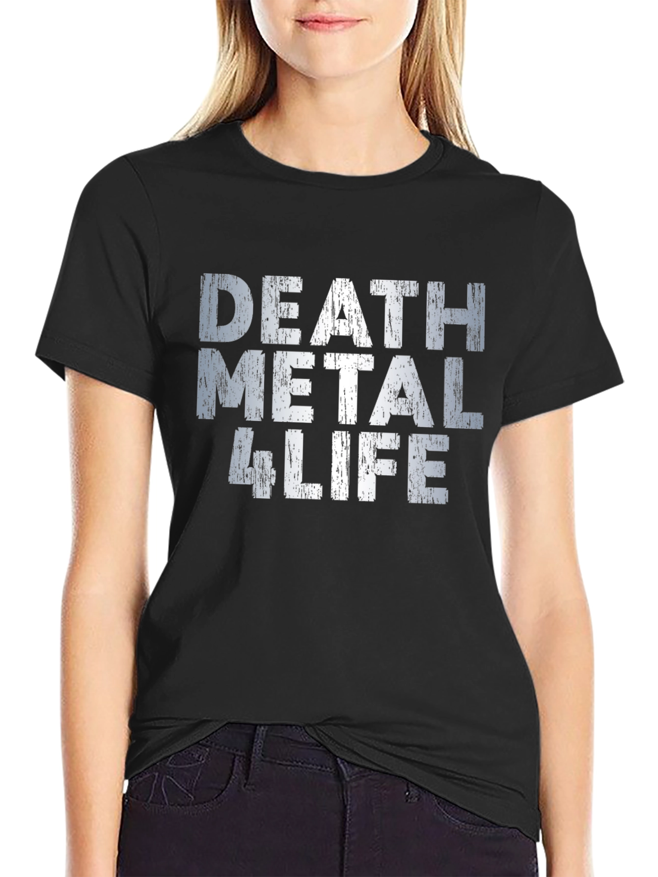 Camiseta Death Metal 4 Life - Estilo Grunge