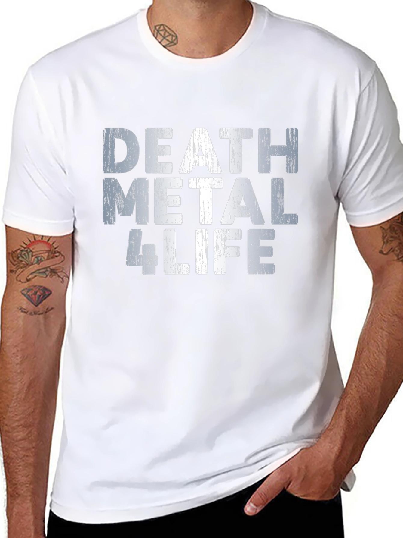 Camiseta Death Metal 4 Life - Estilo Grunge