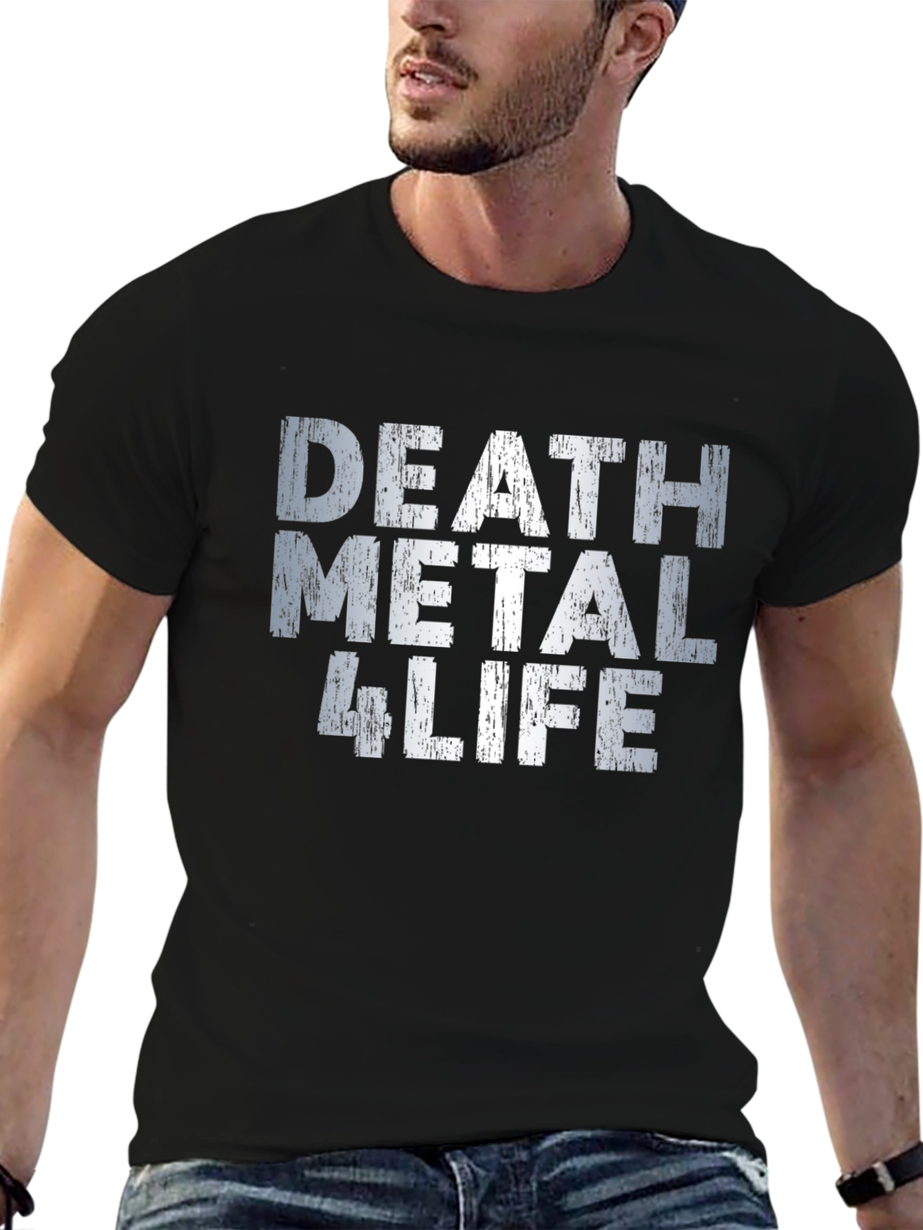 Camiseta Death Metal 4 Life - Estilo Grunge