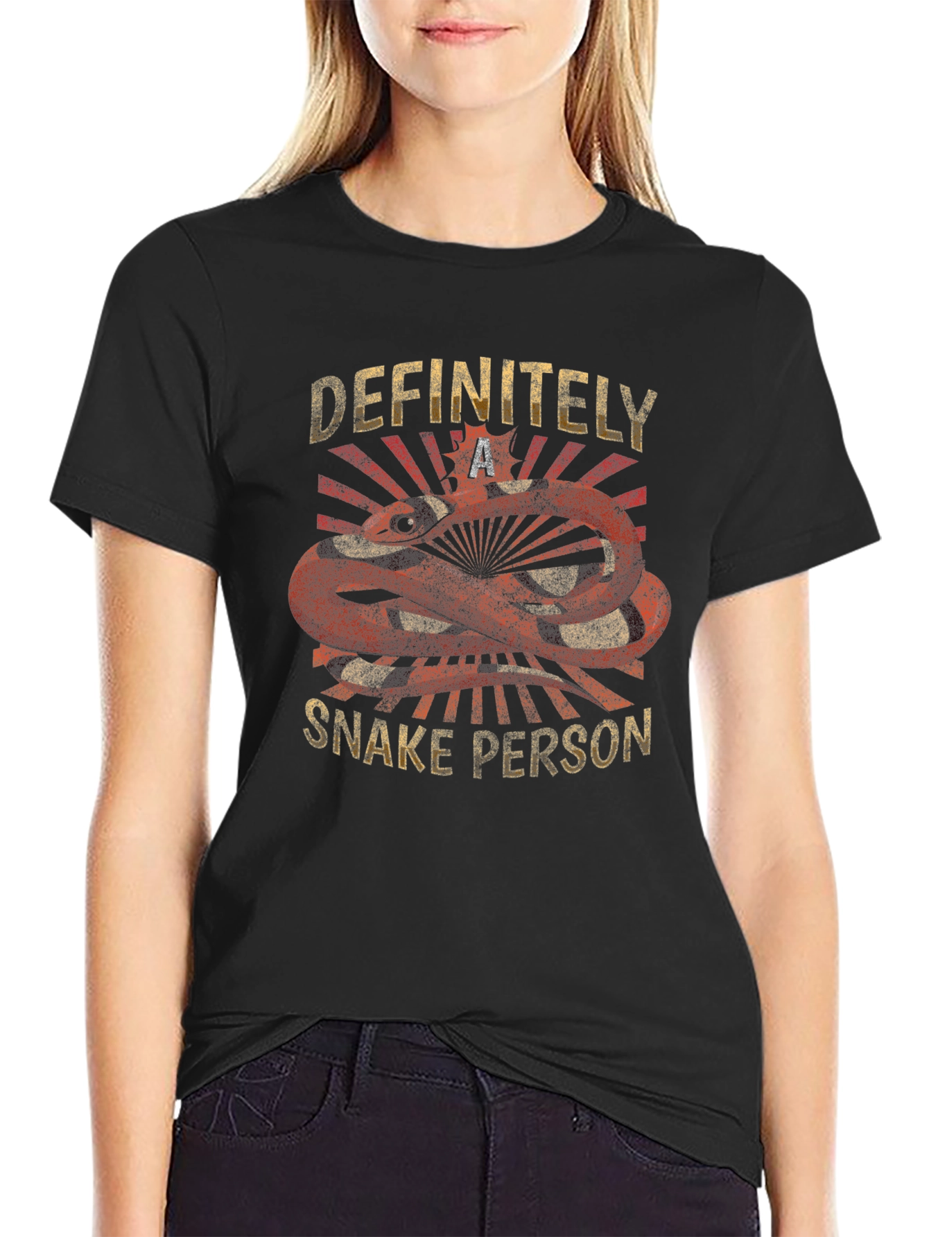 Camiseta Negra Definitivamente una Persona Serpiente