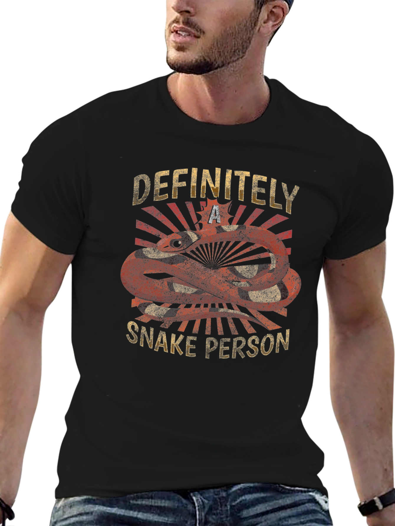 Camiseta Negra Definitivamente una Persona Serpiente