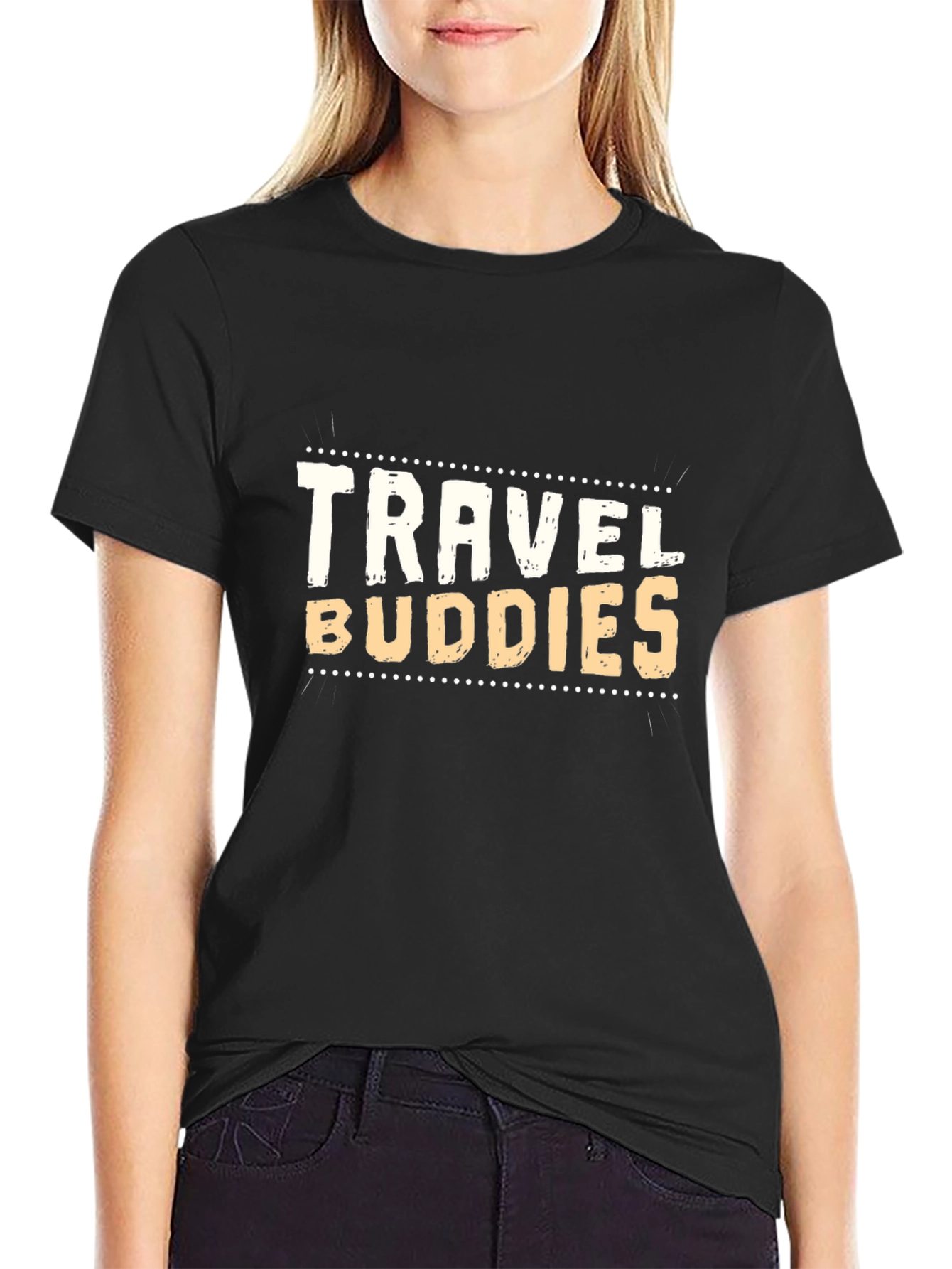 Camiseta Negra Travel Buddies