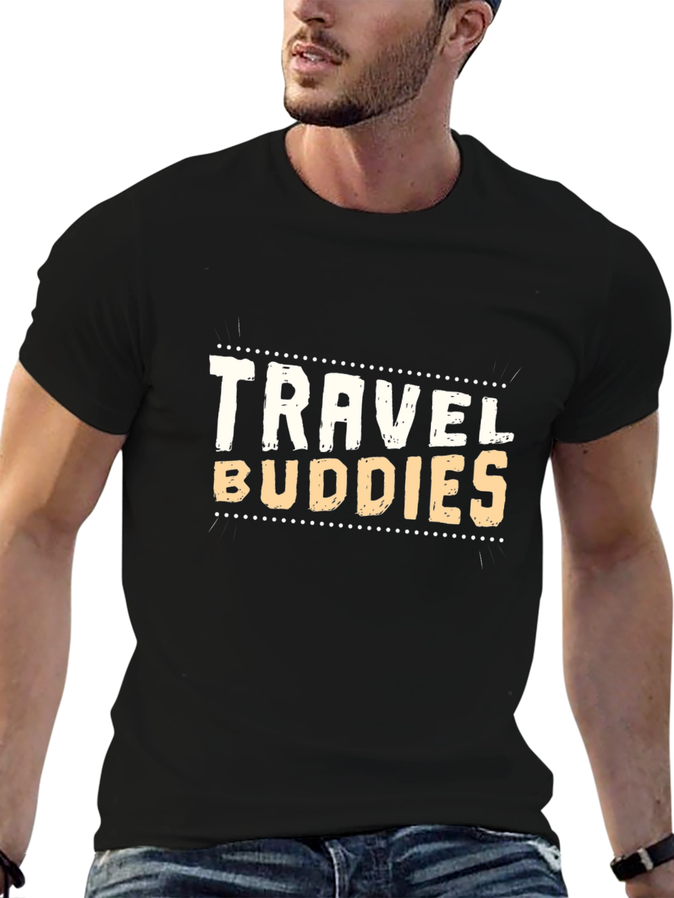 Camiseta Negra Travel Buddies