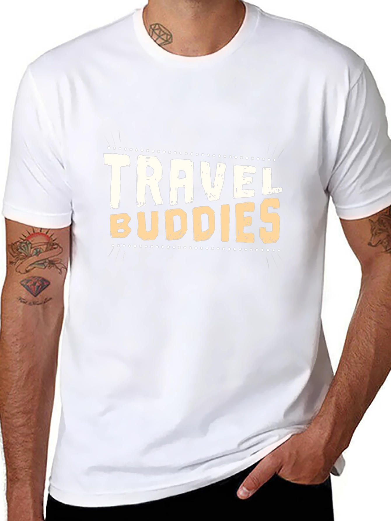 Camiseta Negra Travel Buddies