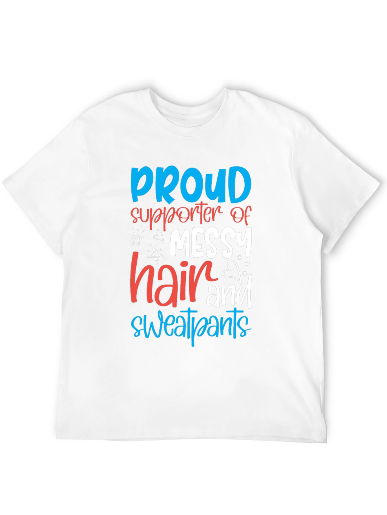 Camiseta Negra Proud Supporter Messy Hair