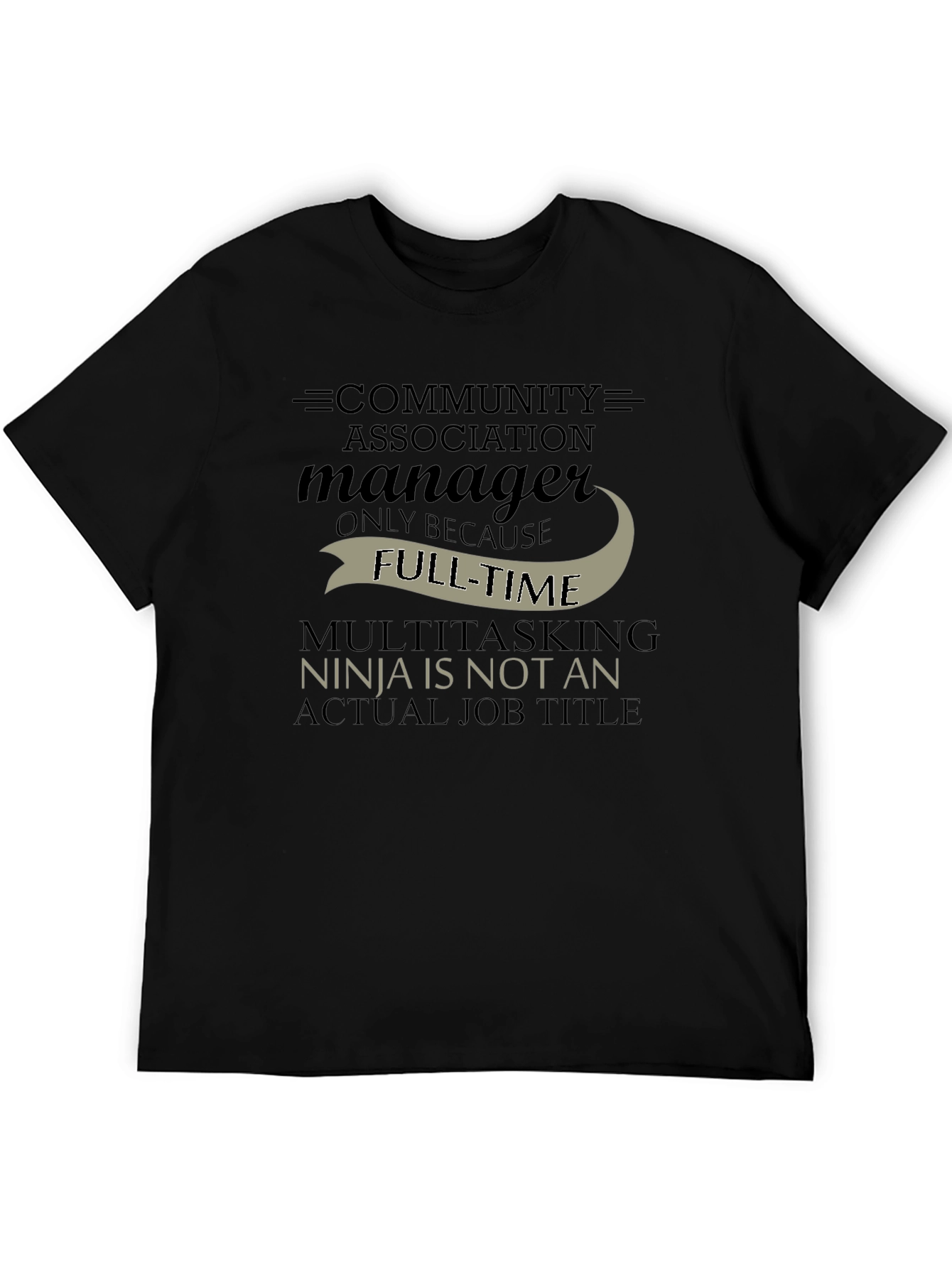Camiseta Negra: Community Association Manager