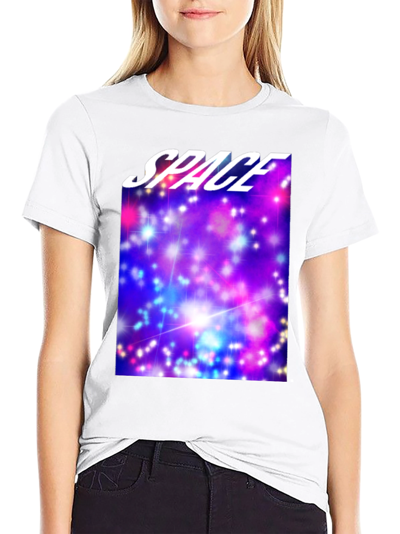 Camiseta Negra Espacio Estelar