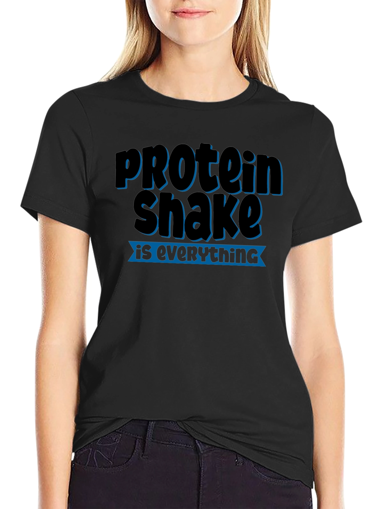 Camiseta Negra Protein Shake is Everything
