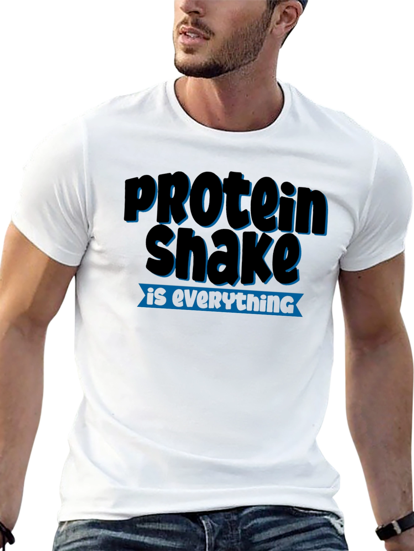 Camiseta Negra Protein Shake is Everything