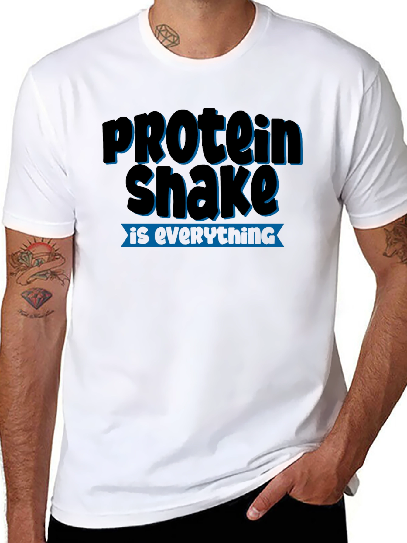 Camiseta Negra Protein Shake is Everything