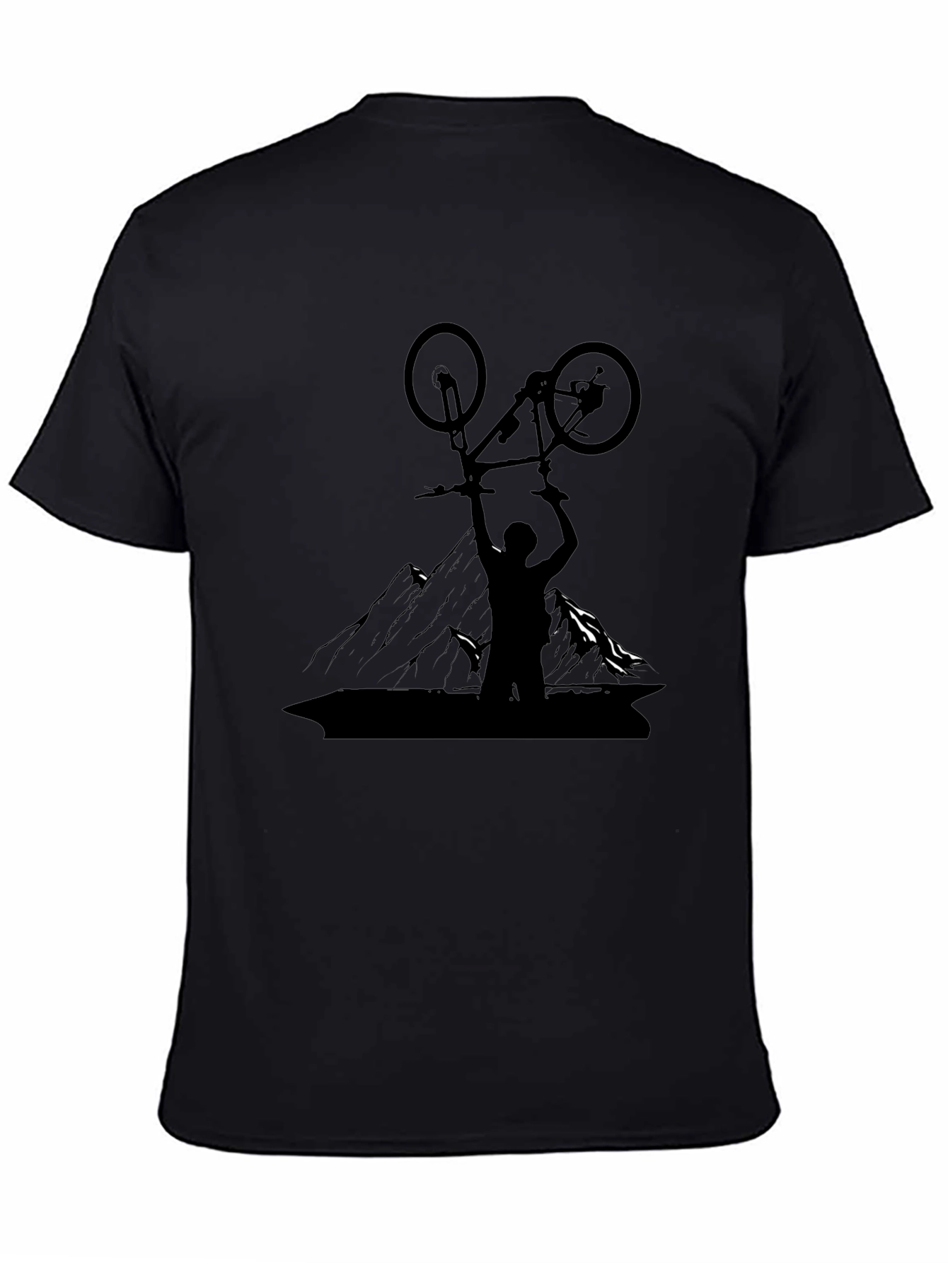 Camiseta Negra Hombre Ciclismo Montaña