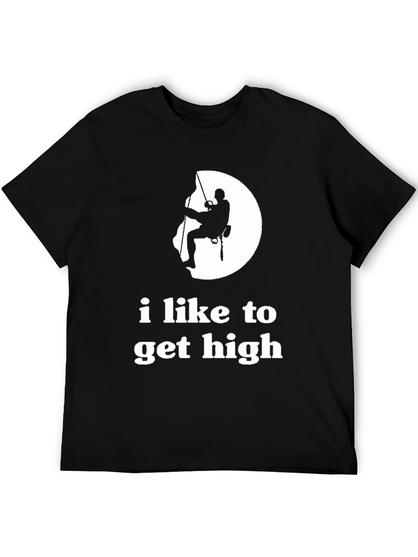 Camiseta Negra Me gusta escalar alto