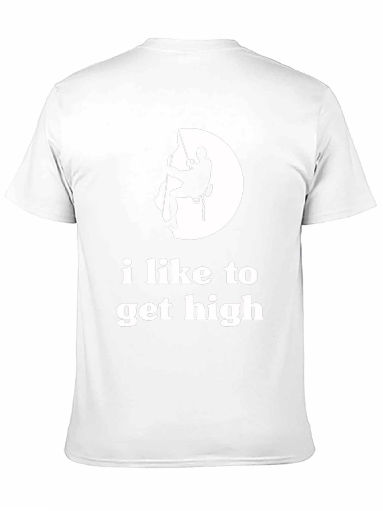 Camiseta Negra Me gusta escalar alto