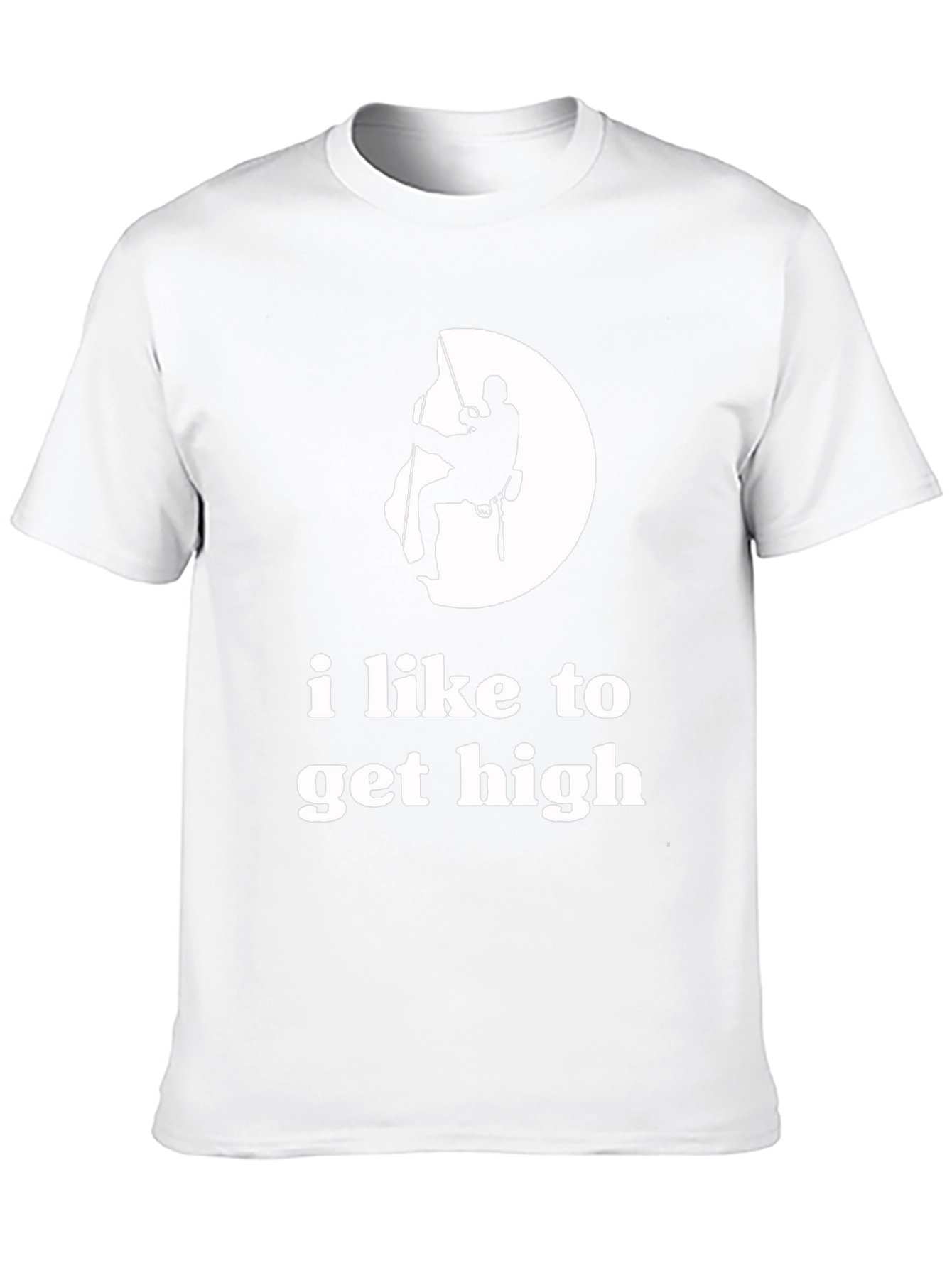 Camiseta Negra Me gusta escalar alto