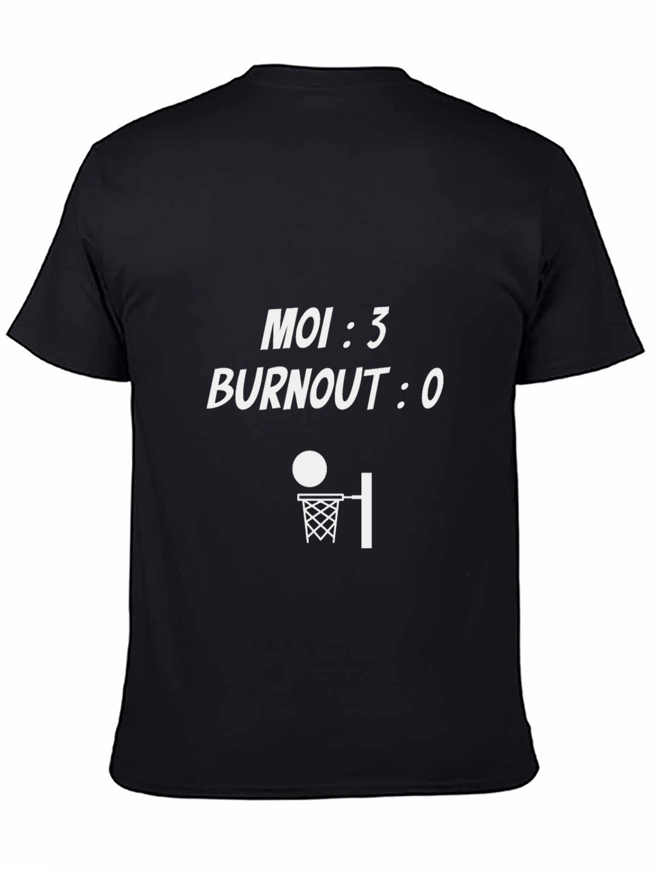 Camiseta Negra Moi 3 Burnout 0 Baloncesto