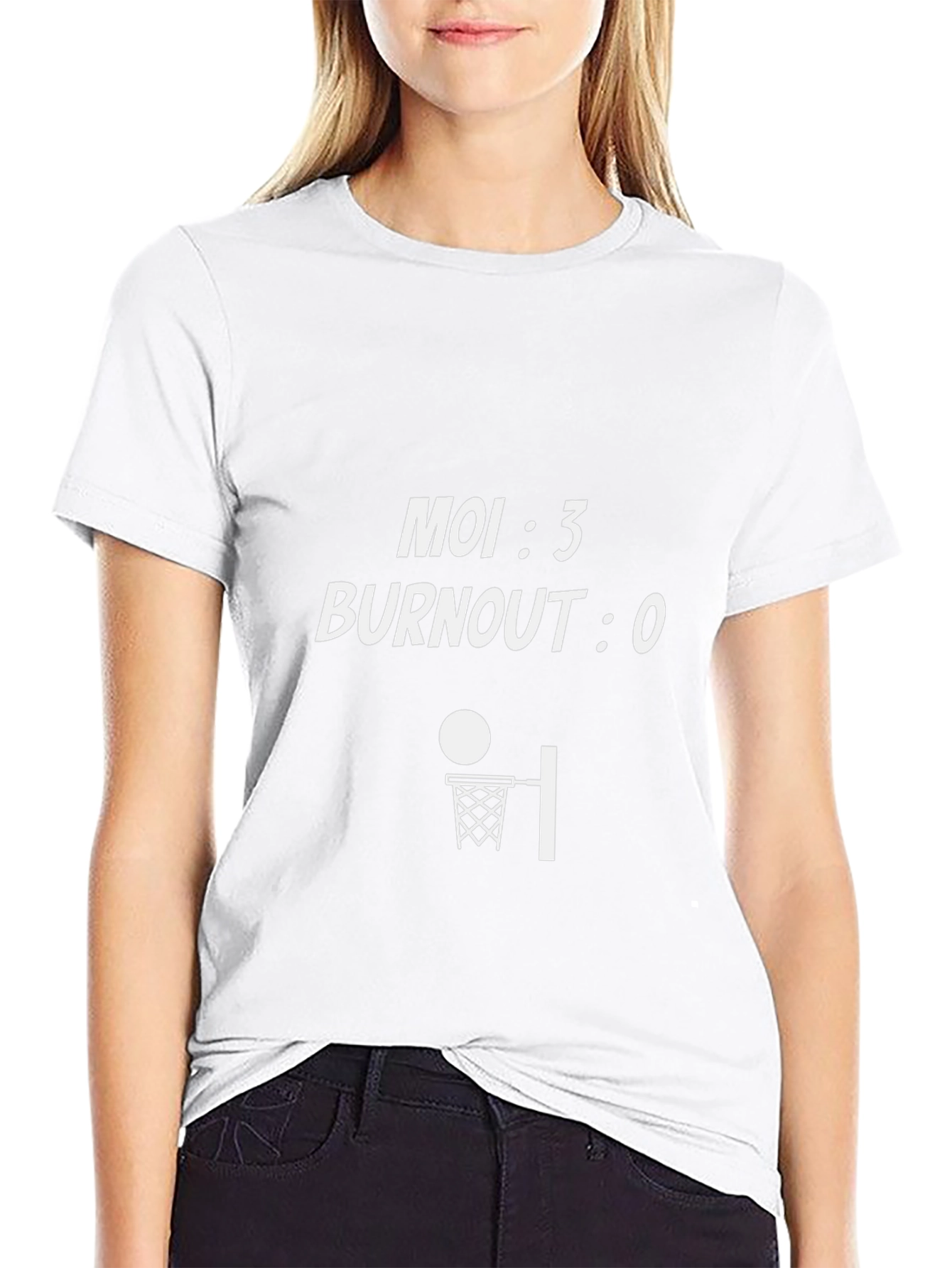 Camiseta Negra Moi 3 Burnout 0 Baloncesto