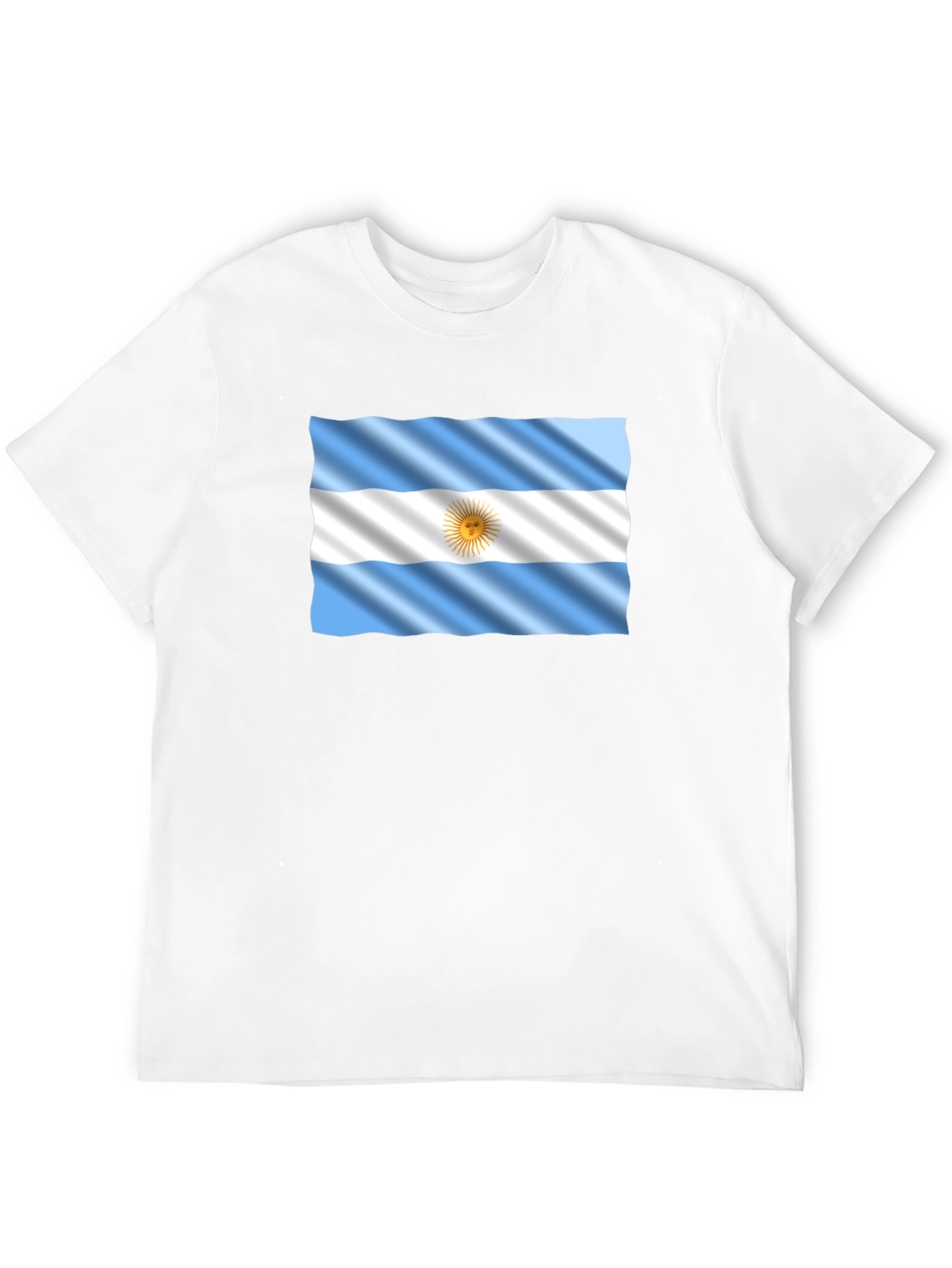 Camiseta Negra con Bandera Argentina