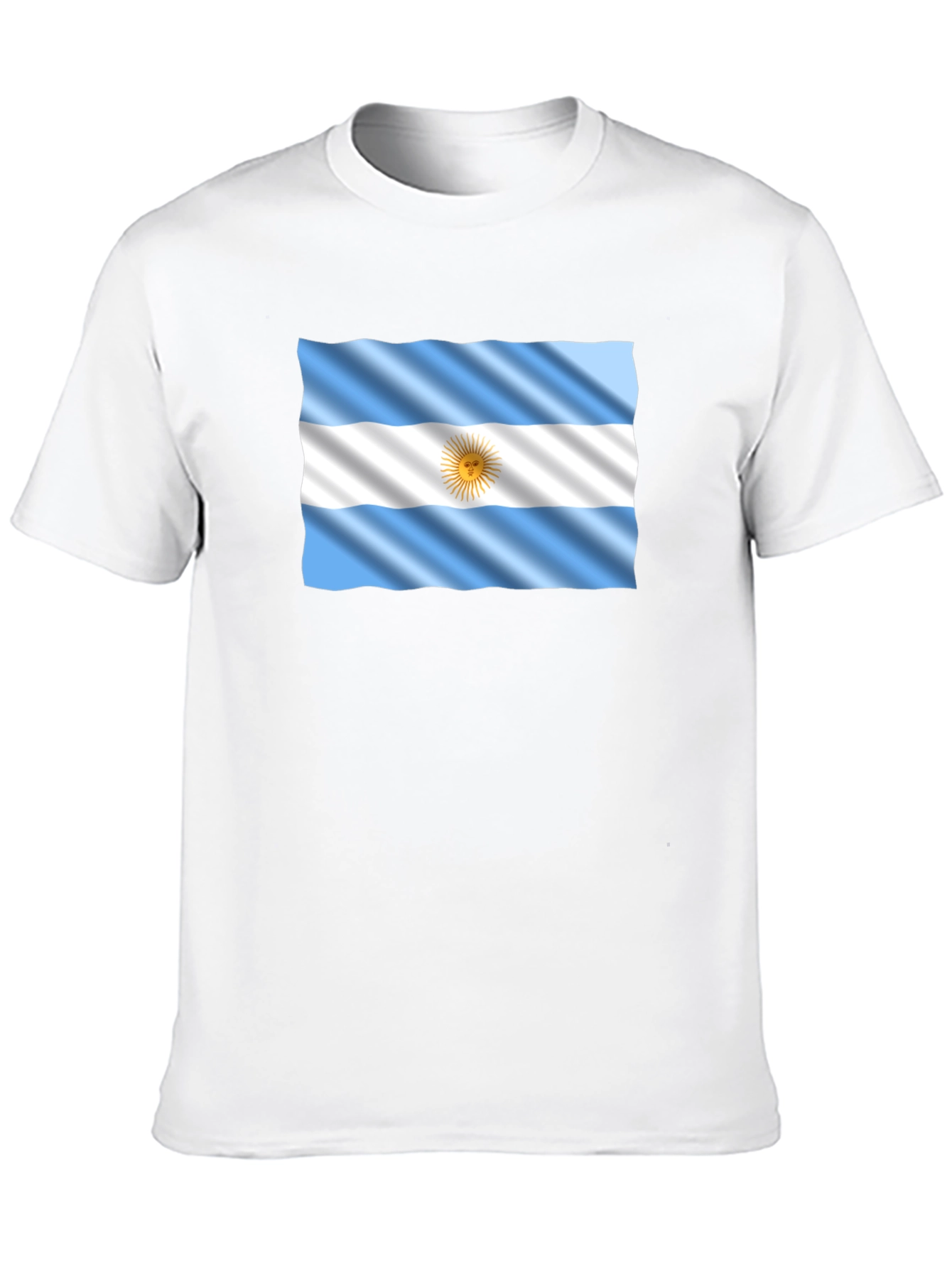 Camiseta Negra con Bandera Argentina