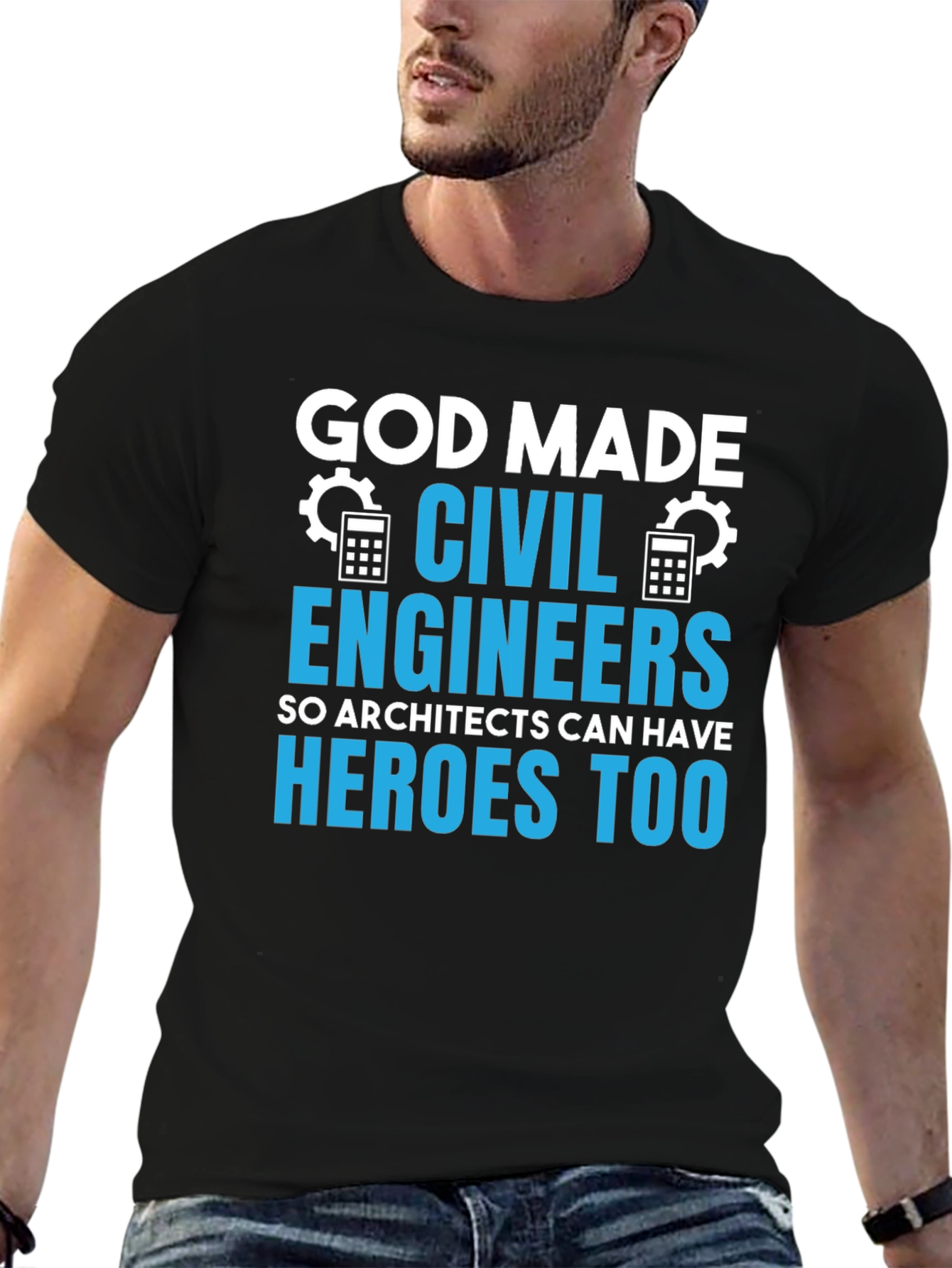Camiseta Hombre Ingenieros Civiles: Héroes Arquitectos