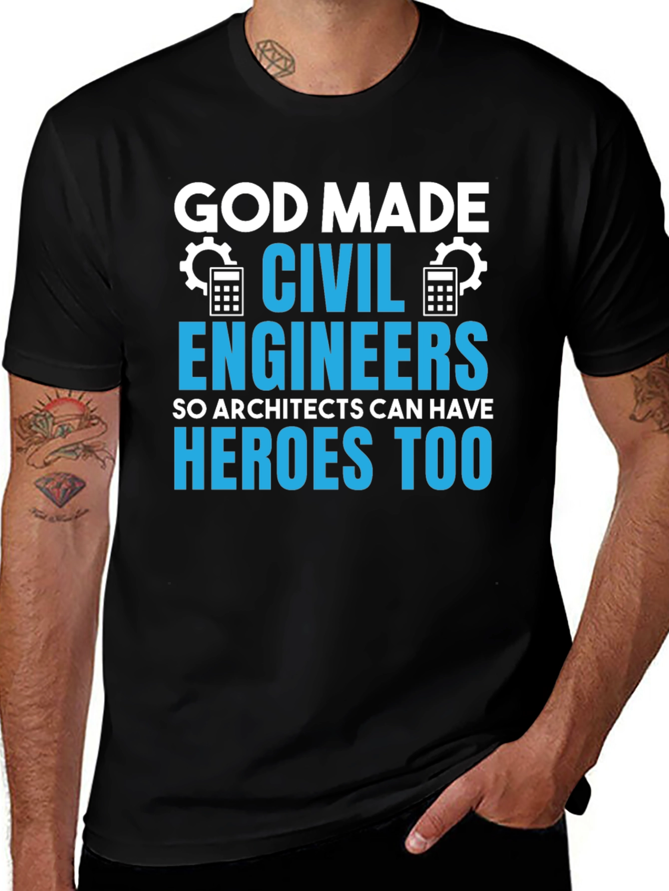Camiseta Hombre Ingenieros Civiles: Héroes Arquitectos