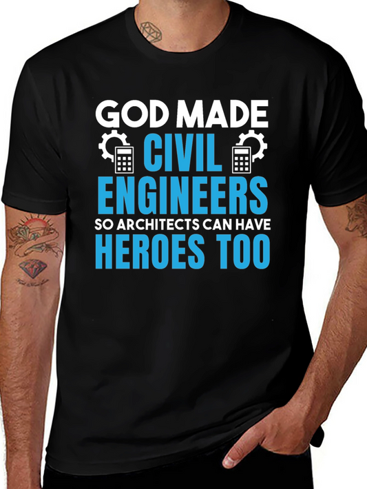 Camiseta Hombre Ingenieros Civiles: Héroes Arquitectos
