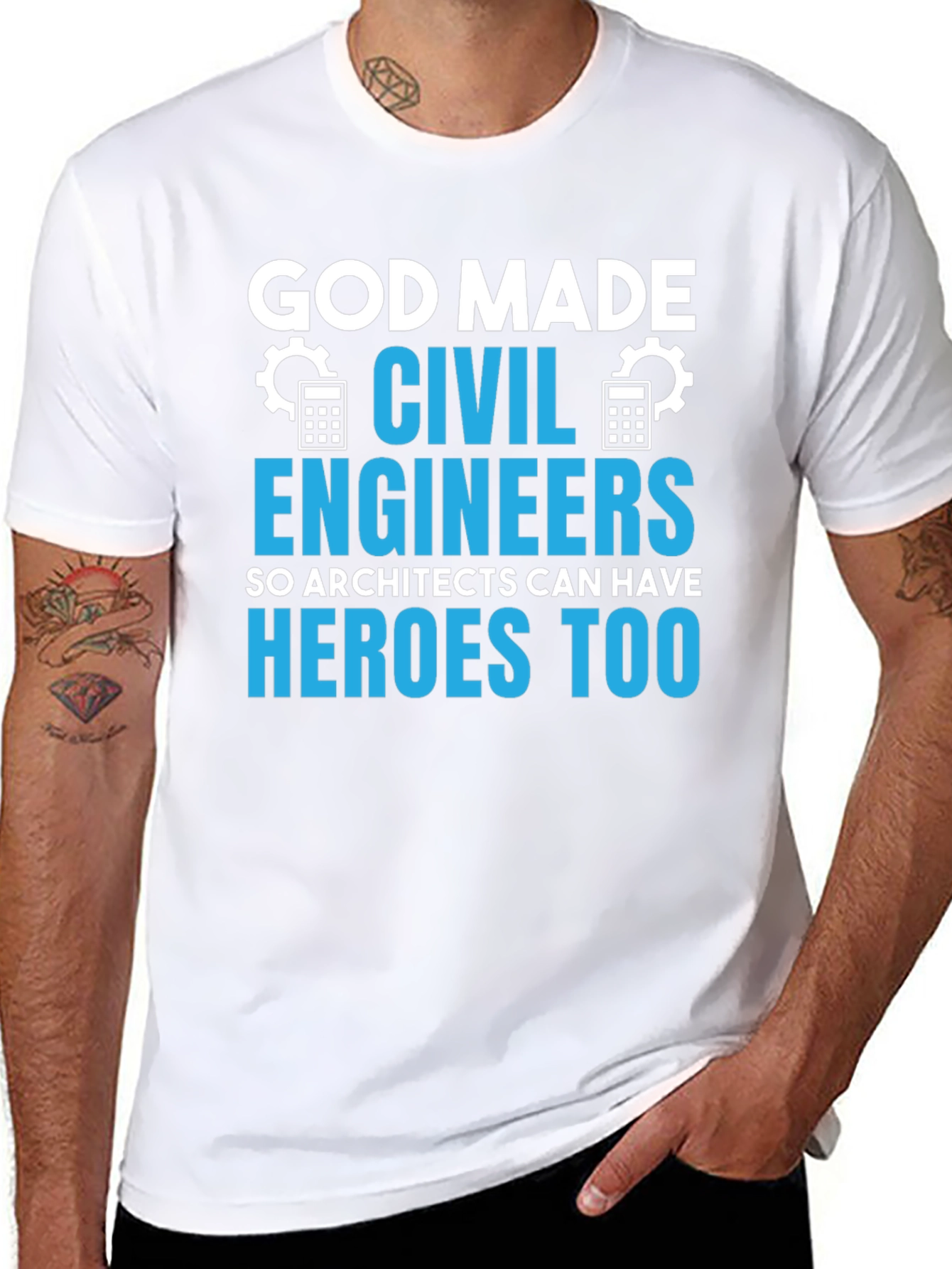 Camiseta Hombre Ingenieros Civiles: Héroes Arquitectos