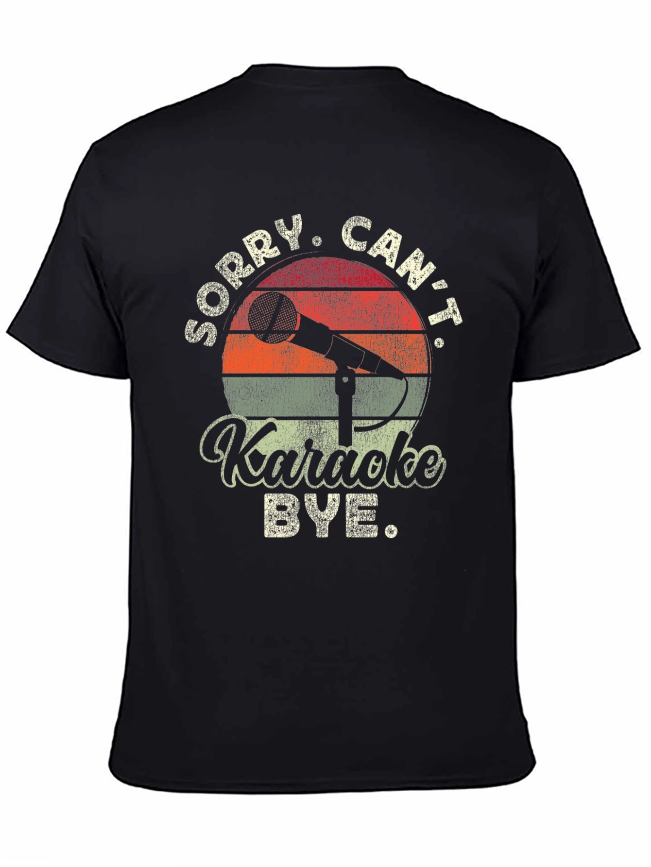 Camiseta Negra Divertida con Diseño Karaoke
