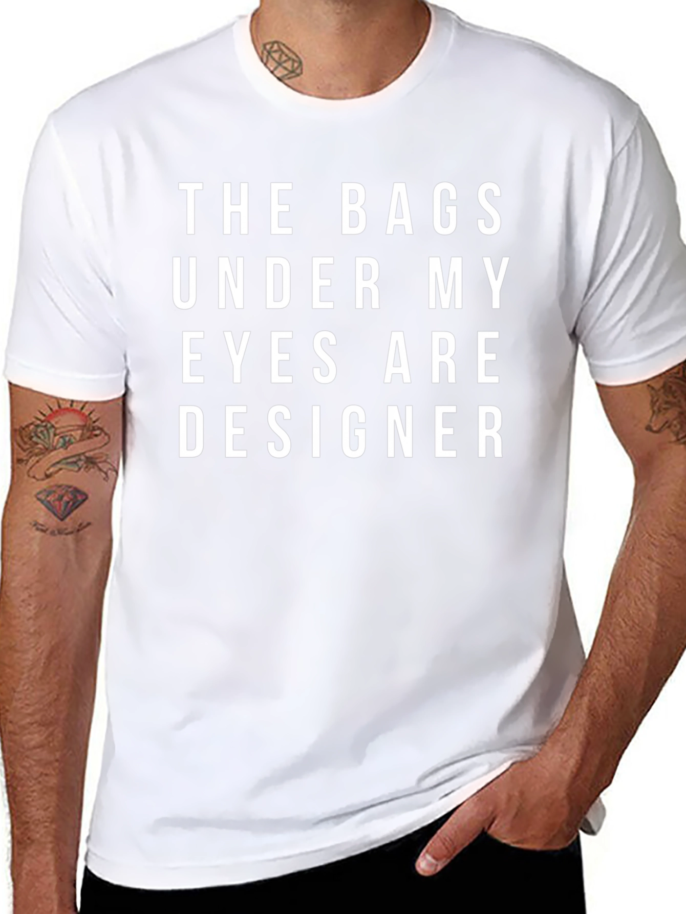 Camiseta Negra: Bolsas Bajo Mis Ojos Son de Diseño